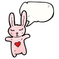 cartoon pink bunny rabbit N13