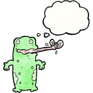 cartoon frog eating fly N2