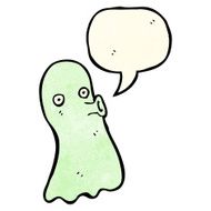 cartoon spooky ghost with speech bubble N64