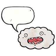 cartoon cloud with speech bubble N49
