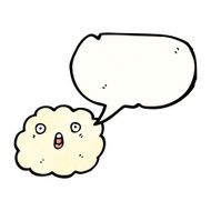 cartoon cloud with speech bubble N50