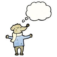 cartoon dog with thought bubble N54