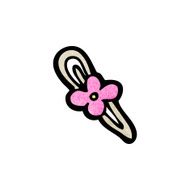 cartoon flower hair clip N6
