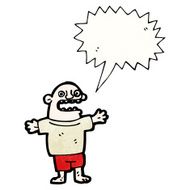 cartoon bald man N34