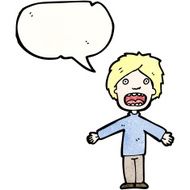 cartoon shocked boy N34