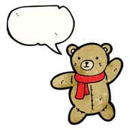 cartoon teddy bear with speech bubble N222