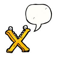 cartoon letter x N20