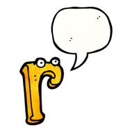 Cartoon Letter R N19