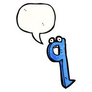 Cartoon Letter Q N20