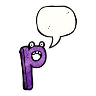 Cartoon Letter P N22