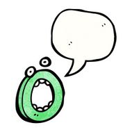 Cartoon Letter O N20