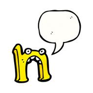 Cartoon Letter N N20