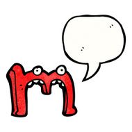 Cartoon Letter M N21