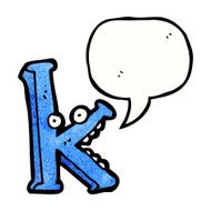 cartoon letter k N19
