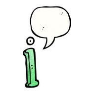 Cartoon Letter I N19
