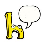 Cartoon Letter H N20
