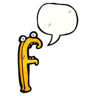 Cartoon Letter F N19