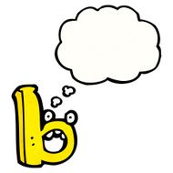 Cartoon Letter B N26