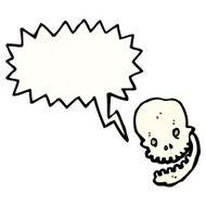 cartoon laughing skull N13