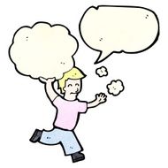 man running with cloud cartoon N2