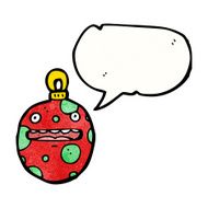 crazy christmas bauble cartoon character N5