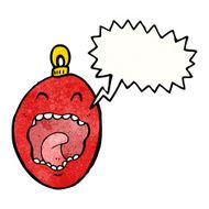 crazy christmas bauble cartoon character N6