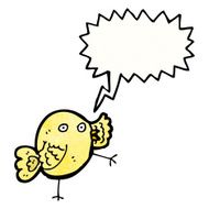 funny cartoon bird N205