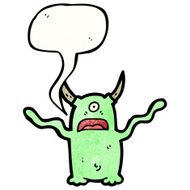cartoon alien space monster N2