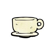 cartoon cup and saucer N9