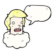 talking head in cloud cartoon N16