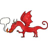cartoon dragon with speech bubble N12