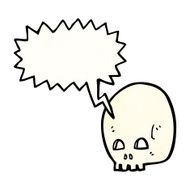 shreiking graffiti style skull N3