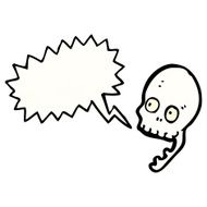 cartoon shrieking skull N7