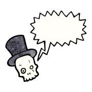 cartoon shrieking skull N8