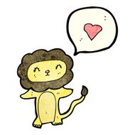 cartoon lion in love N2