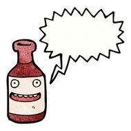 wine bottle cartoon character N4