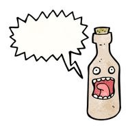 shrieking wine bottle cartoon character N2