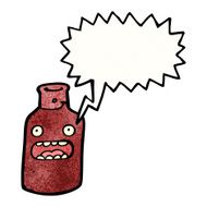 shocked wine bottle cartoon N8