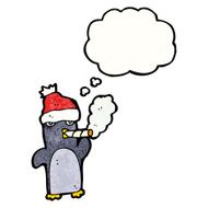 cartoon penguin smoking cigarette N7