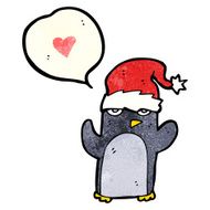 cartoon penguin with love heart N8