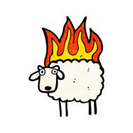 burning sheep cartoon N2