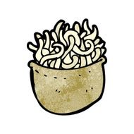 Cartoon Bowl Of Spaghetti N2