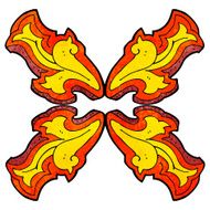 cartoon flame design element N6