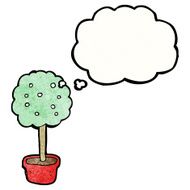 tree with thought bubble cartoon N4