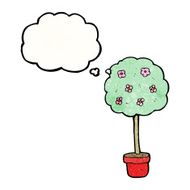 tree with thought bubble cartoon N5