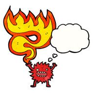 cartoon little fire monster N2