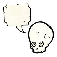 cartoon spooky halloween skull N13