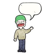 man talking loudly N3