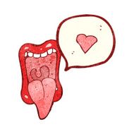 cartoon shouting mouth with sticking out tongue N7