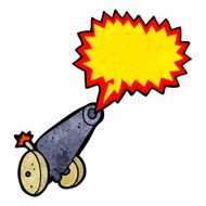 Cartoon Cannon Firing N3